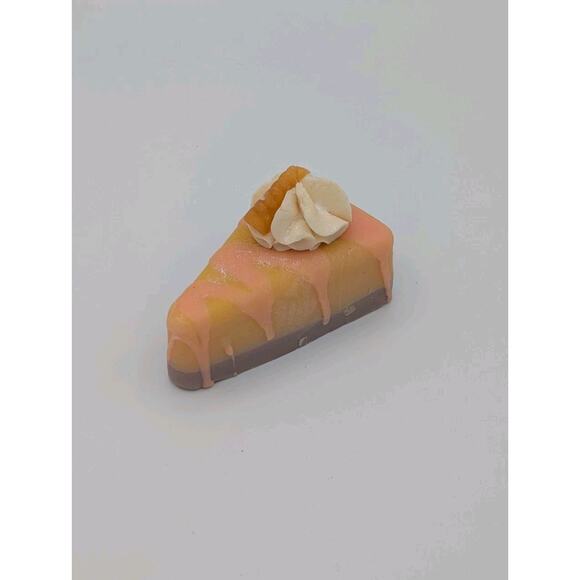 Scented Wax Melt Dessert Slice Peach & Cream Pie Decorative Home Fragrance - Picture 3 of 5